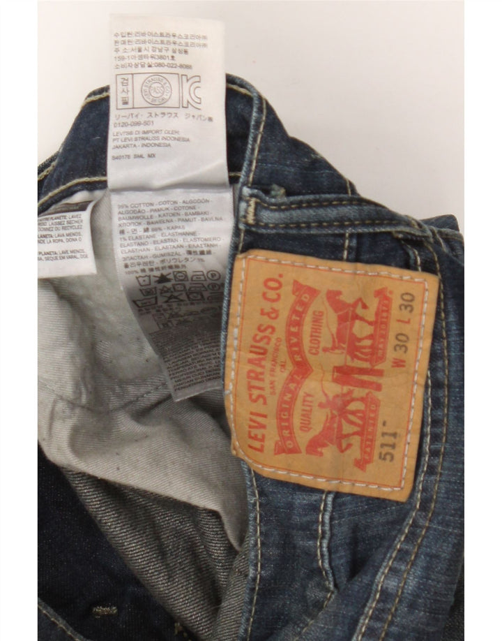 Мужские джинсы Levi's 511 Slim W30 L30 синие, хлопок