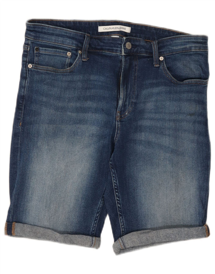 Calvin Klein Herre Denim Shorts W32 Medium Blue Bomuld