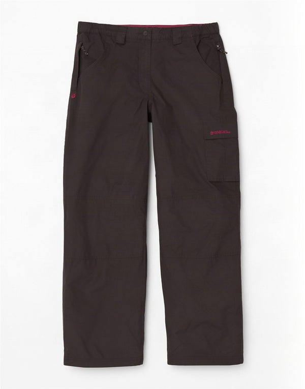 Pantalones cargo rectos para mujer de Mountain Warehouse UK 44 Large W34 L35 Negro