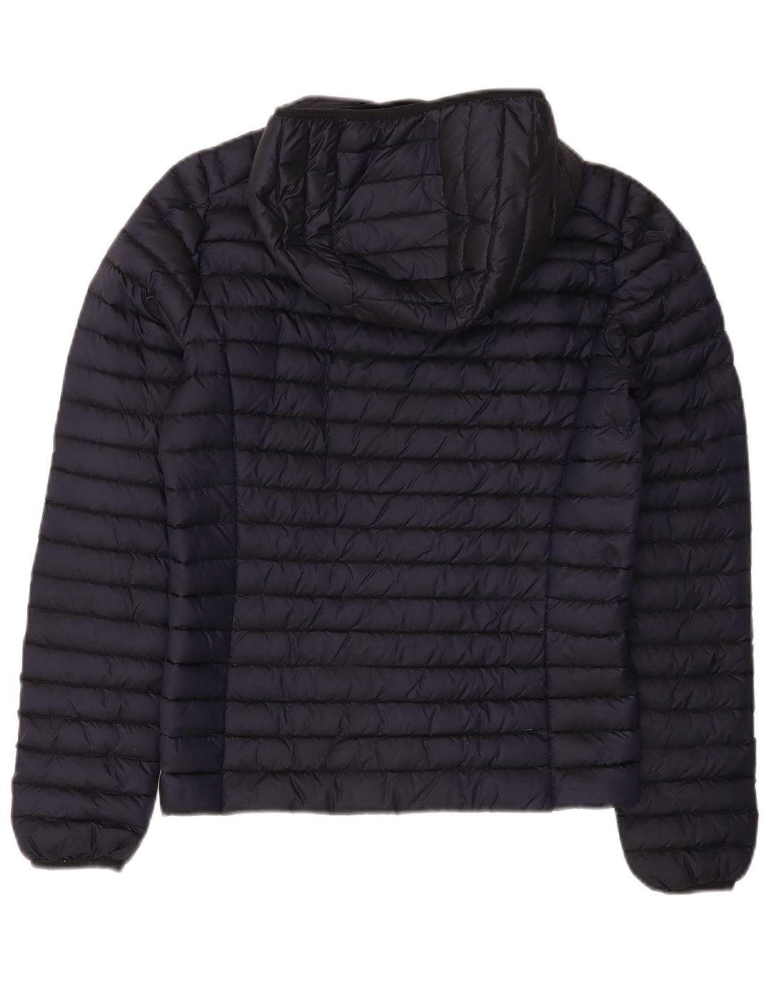 SUPERDRY Womens Hooded Padded Jacket UK 8 Small Navy Blue Nylon