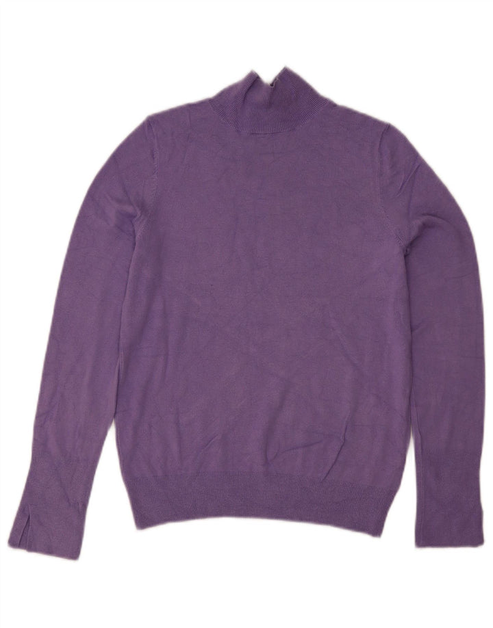 Zara Womens Turtle Neck Jumper Sweater UK 10 Small Purple