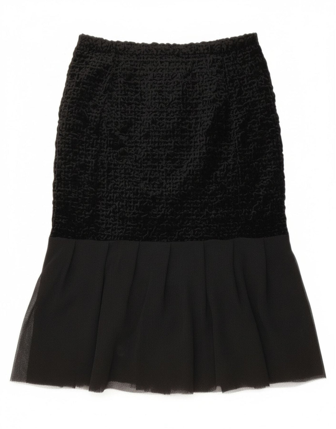 Gonna a tulipano vintage da donna W28 media nera
