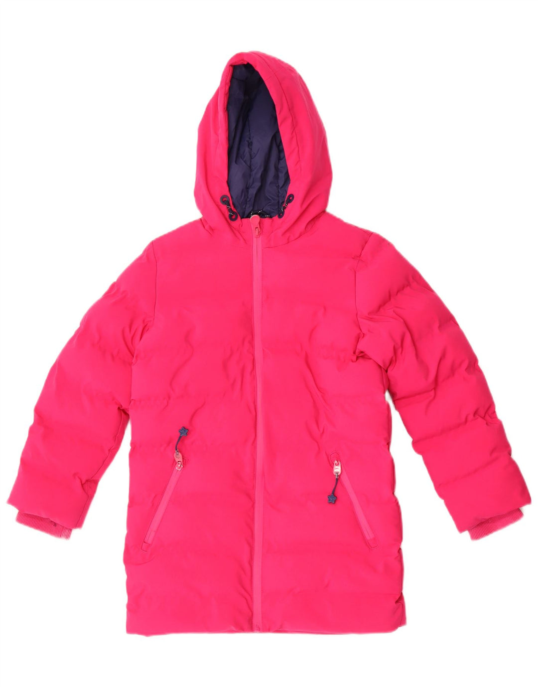Joules Girls Hooded Padded Jacket 8-9 Years Pink Polyester