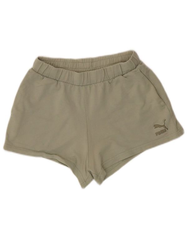 Pantaloncini sportivi da donna Puma UK 8 piccoli in cotone verde