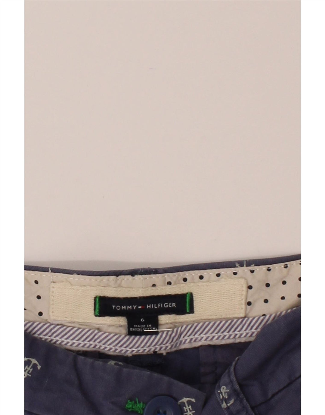 TOMMY HILFIGER Womens Chino Shorts US 6 Medium W32 Navy Blue Vintage Tommy Hilfiger and Second-Hand Tommy Hilfiger from Messina Hembry 