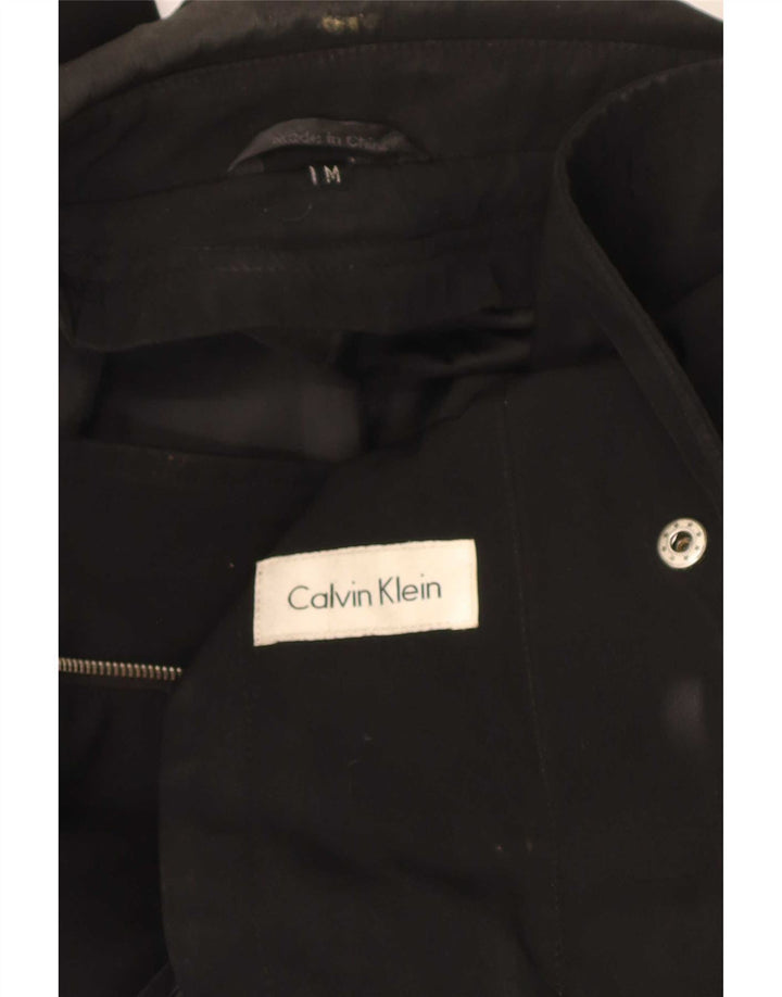 Calvin Klein Mens Regular Fit Overcoat UK 38 Medium Black