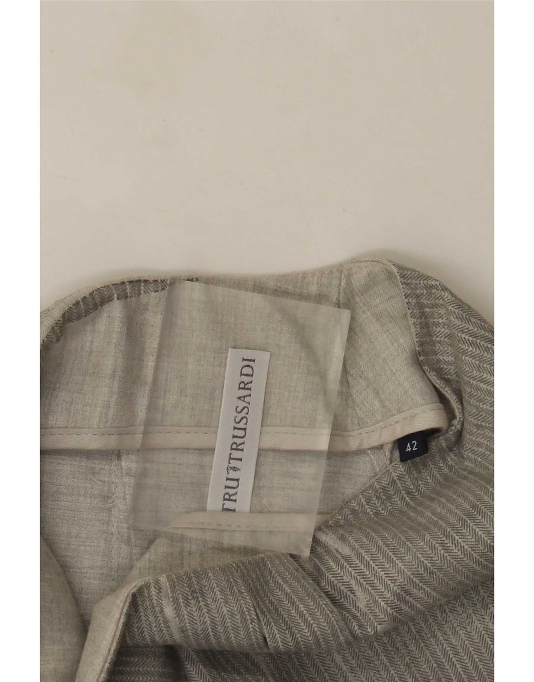 Trussardi plisseret mininederdel til kvinder IT 42 Medium W28 Grå sildeben
