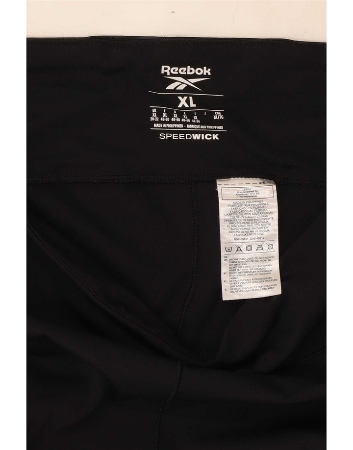 Reebok Womens Crop Leggings UK 20/22 XL Black