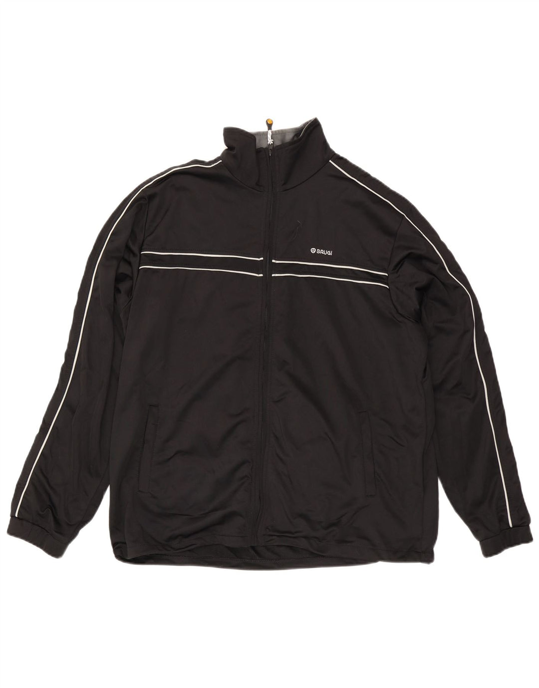 Brugi Herren-Trainingsanzug-Oberteil, Jacke, XL, Schwarz, Polyester