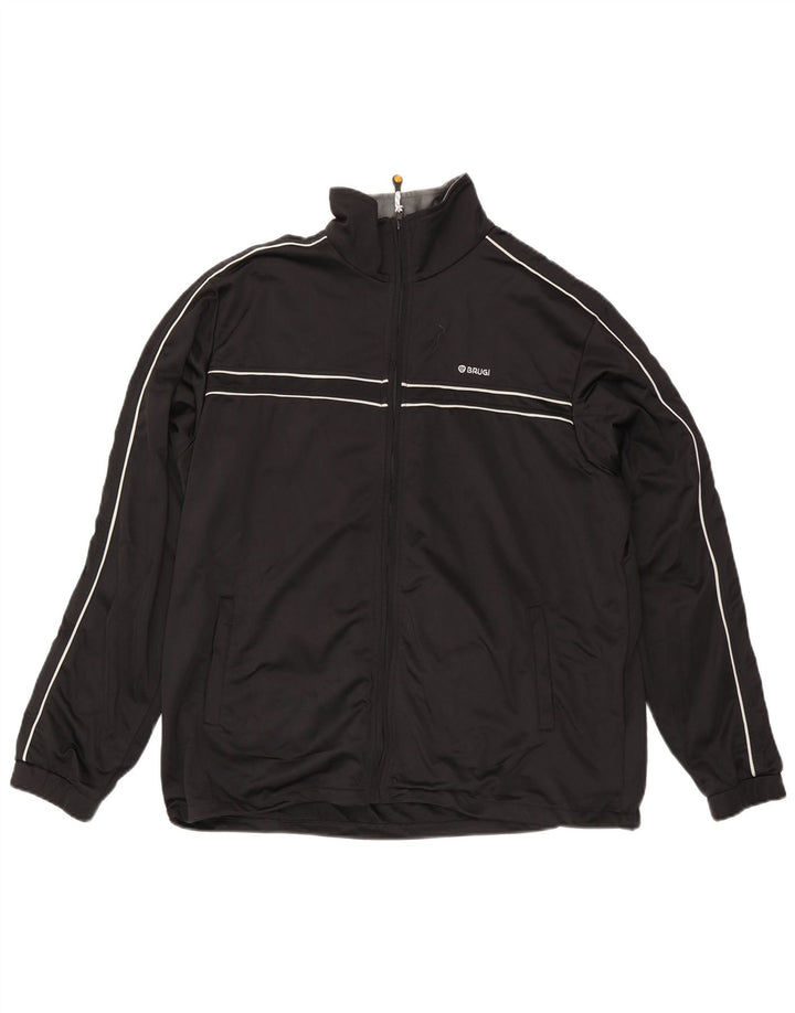 Brugi Herren-Trainingsanzug-Oberteil, Jacke, XL, Schwarz, Polyester
