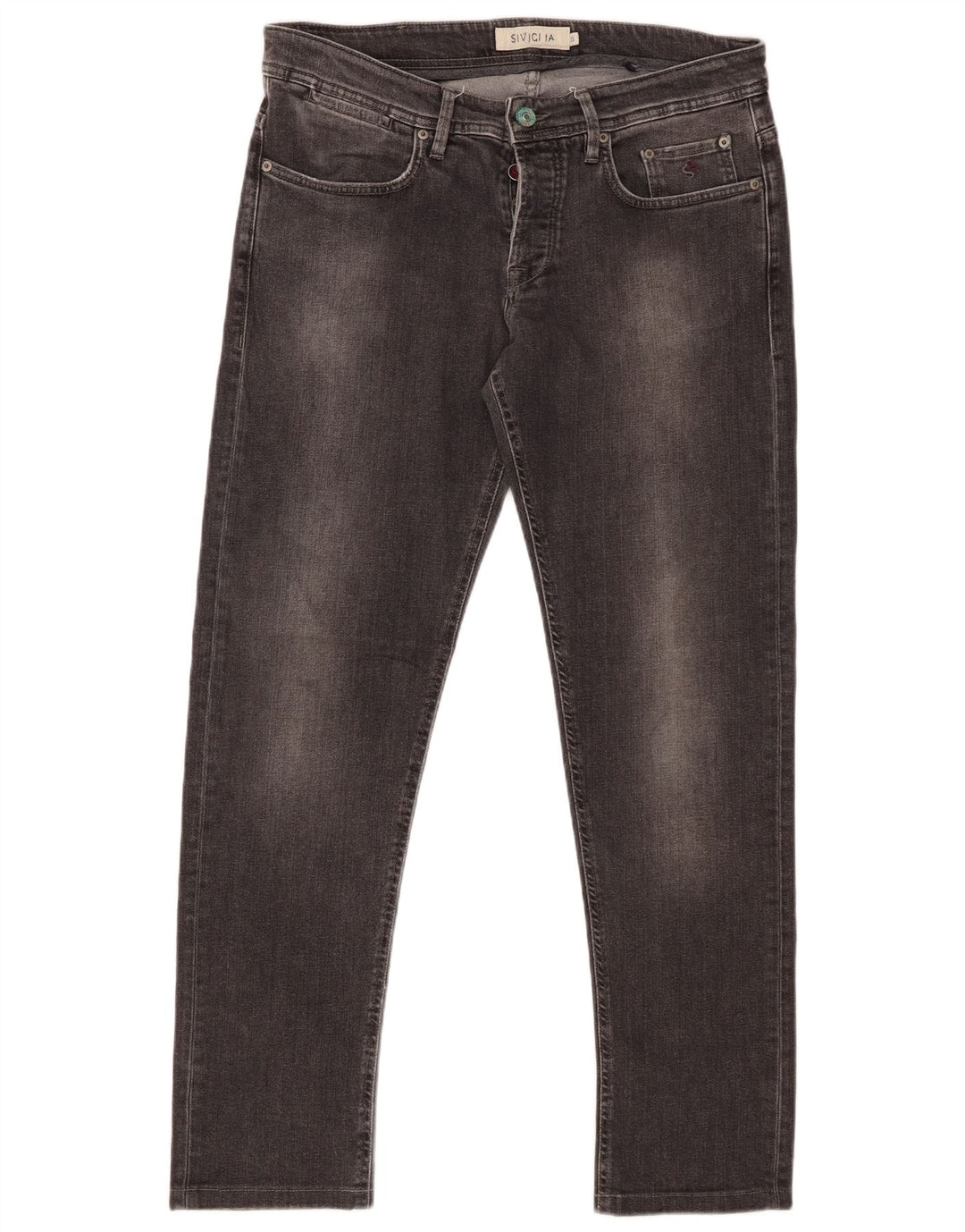 SIVIGLIA Mens Slim Jeans W35 L31 Grey Cotton
