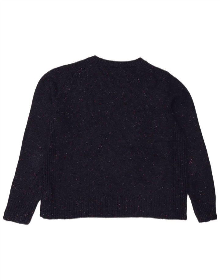 Marks & Spencer Womens Crew Neck Jumper Sweater UK 12 Medium Navy Blue