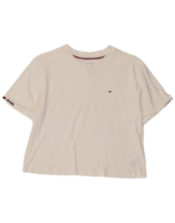 Tommy Hilfiger Womens T-Shirt Top UK 16 Large White Cotton