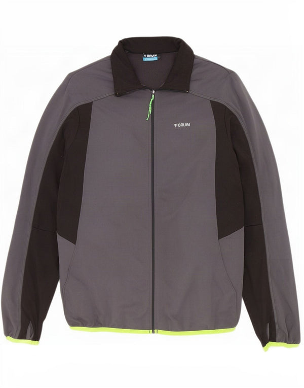 Brugi Veste de Survêtement Homme Gris Moyen Polyester Colorblock