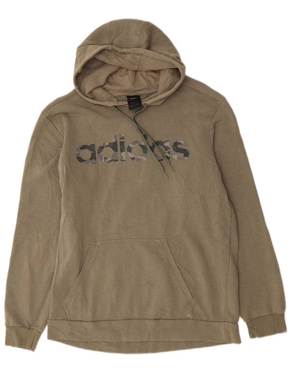 Adidas Grafisk hættetrøje til mænd Medium Khaki Bomuld