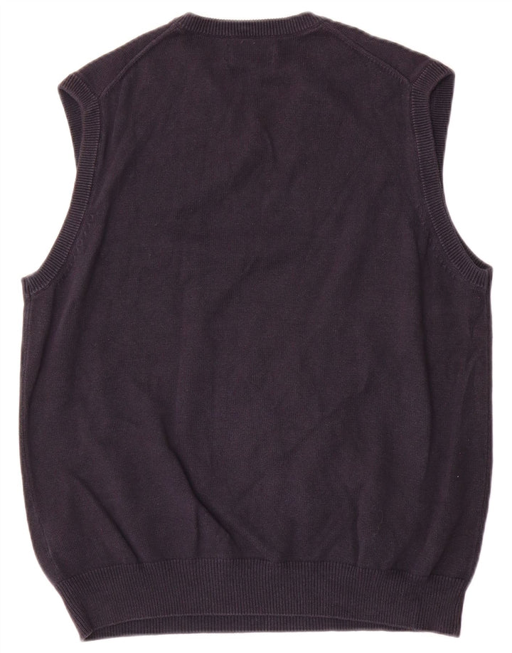 Marks & Spencer Mens Blue Harbour Vest Tank Top Medium Navy Blue Cotton