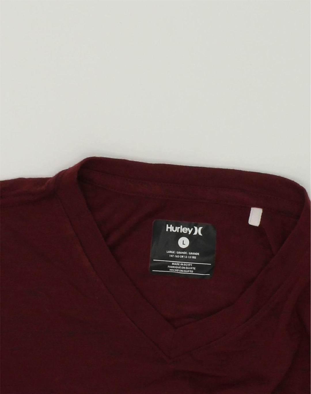 HURLEY Boys T-Shirt Top 12-13 Years Large Maroon Polyester | Vintage Hurley | Thrift | Second-Hand Hurley | Used Clothing | Messina Hembry 