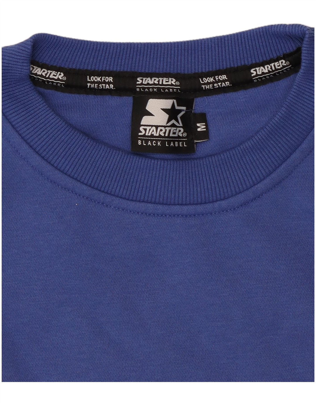Starter Herren Grafik-Sweatshirt-Pullover aus mittelblauer Colourblock-Baumwolle