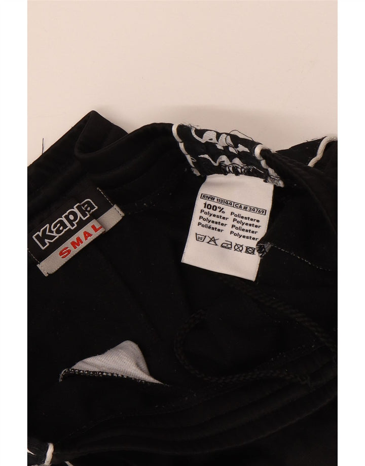 Kappa Mens Graphic Tracksuit Trousers Small Black Polyester