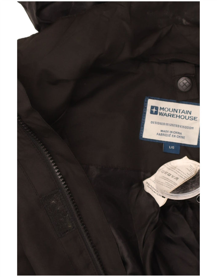 MOUNTAIN WAREHOUSE Mens Hooded Windbreaker Jacket UK 40 Large Black