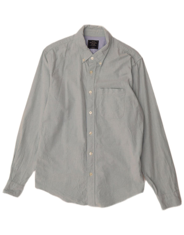 Abercrombie & Fitch Chemise Stretch Homme Grand Coton Bleu