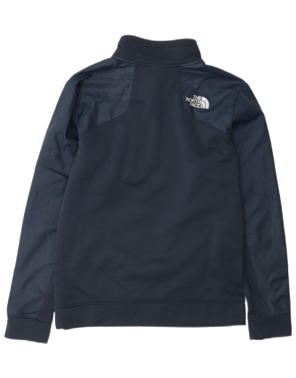 Felpa The North Face da bambino con zip e collo, 14-15 anni, XL, blu navy