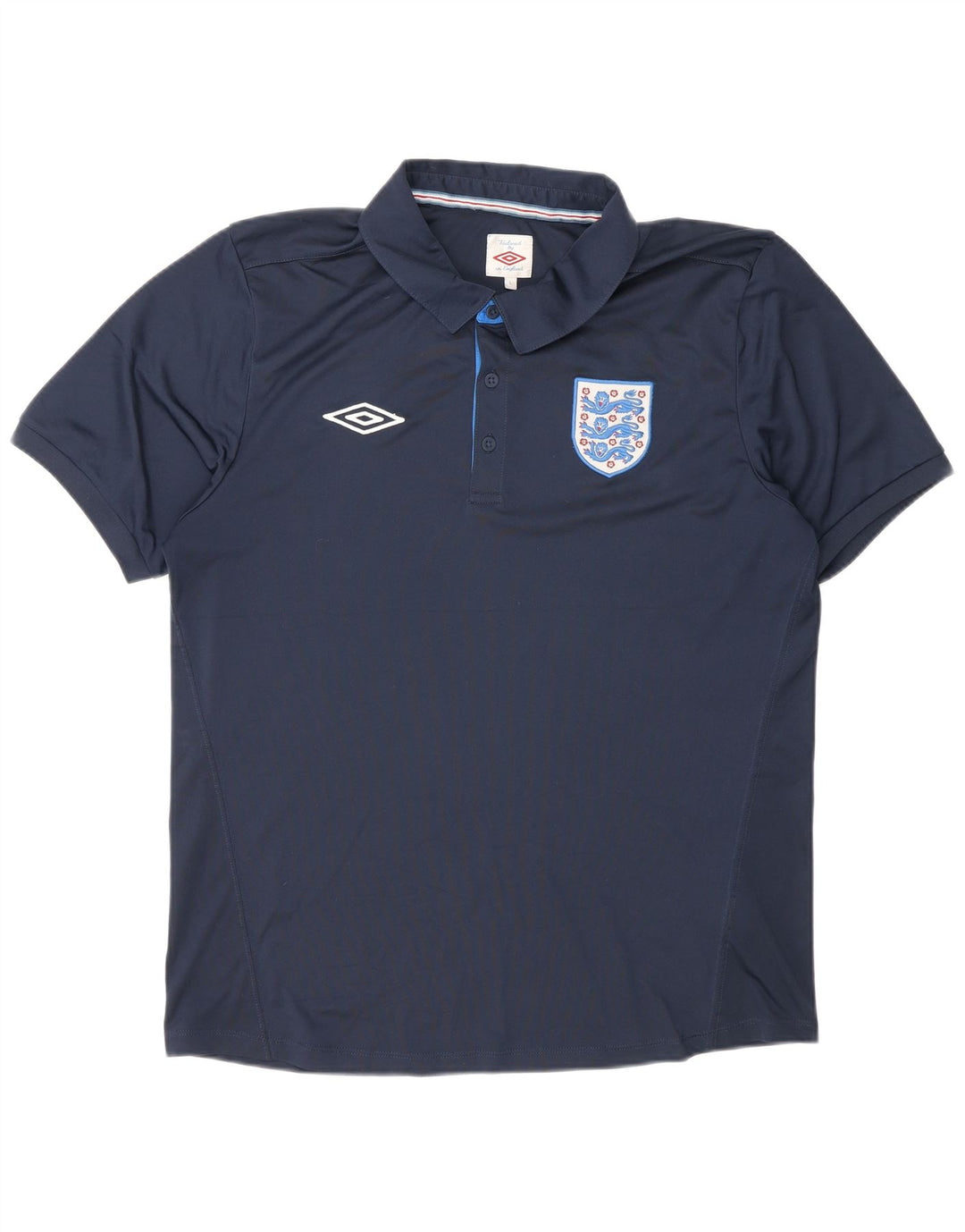 Umbro Mens Polo Shirt Large Navy Blue Polyester Sports