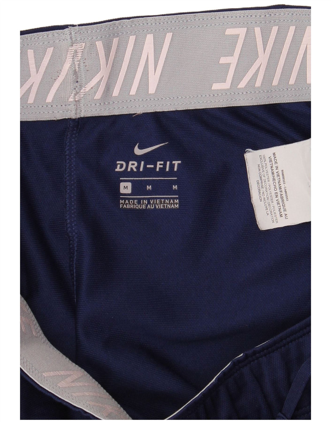Nike Womens Dri Fit Sport Shorts UK 12 Medium Navy Blue Polyester