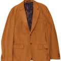 Zara Herre 2-knaps blazerjakke EU 48 Medium Brun Bomuld