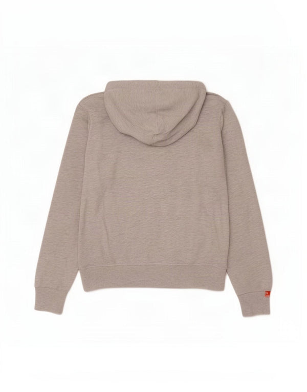Superdry Mens Graphic Hoodie Jumper Large Grey Flecked Cotton