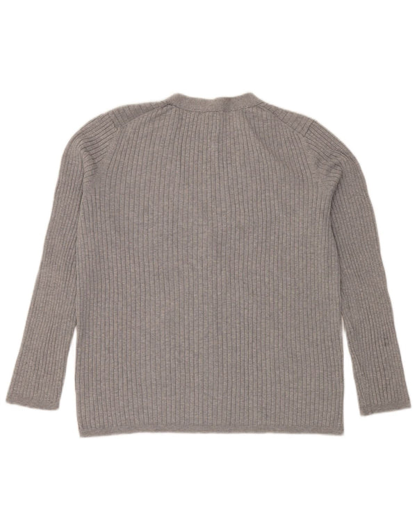 Pulover cardigan pentru femei Gap UK 14 mare, gri, bumbac, clasic