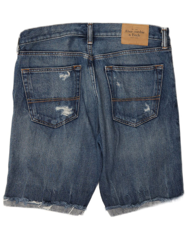 Мужские джинсовые шорты Abercrombie & Fitch W32, большие синие, хлопок