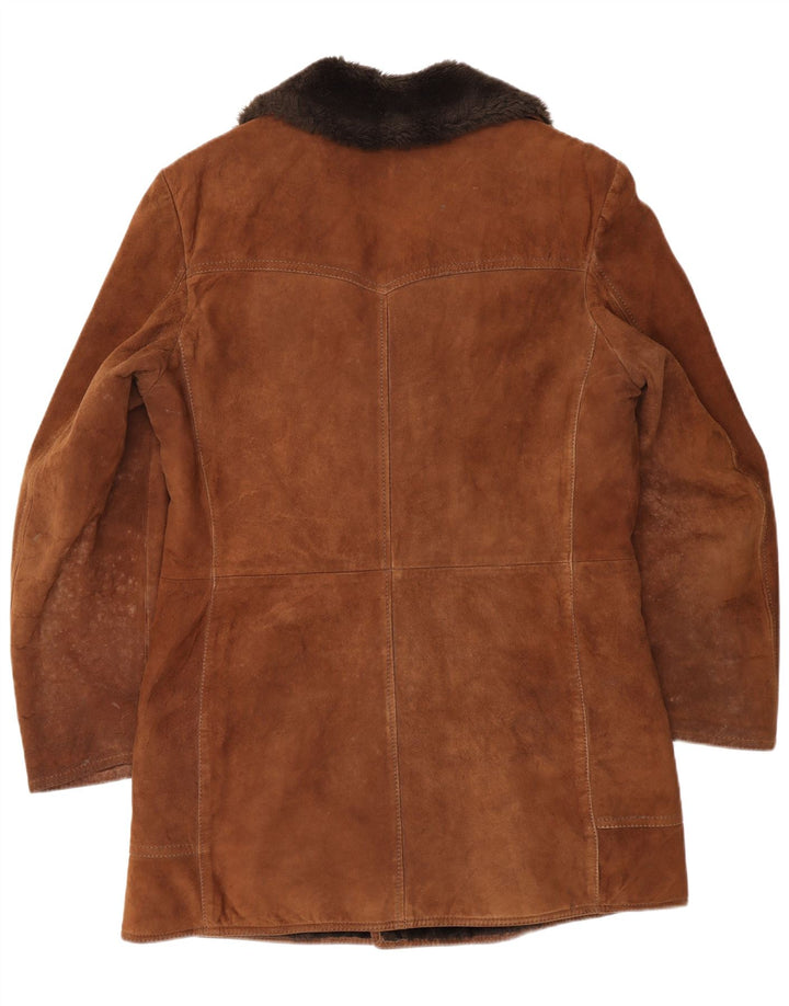 Ruffo Womens Shearling Coat IT 50 XL Brown