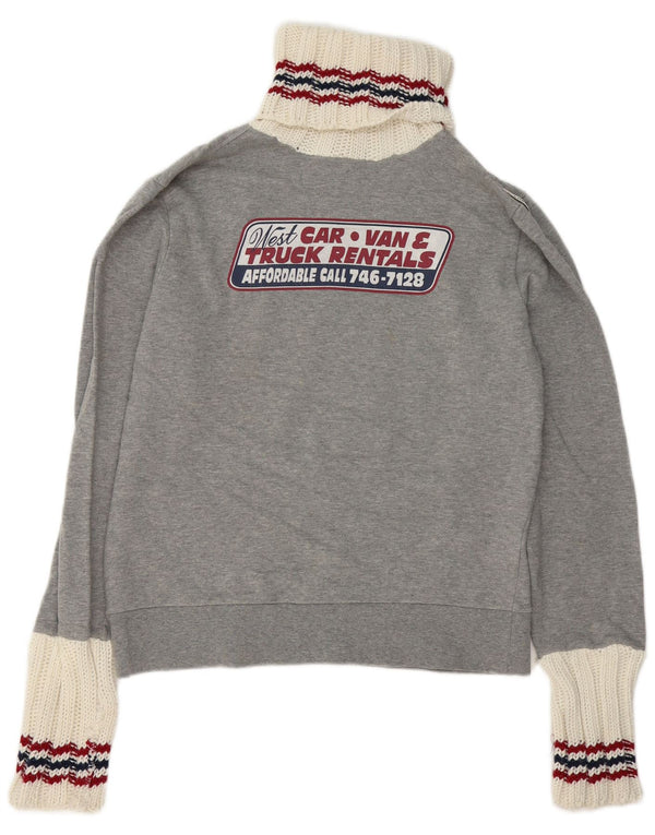 Zu Elements Graphic Sweatshirt Jumper UK 16 Large Grey Colourblock