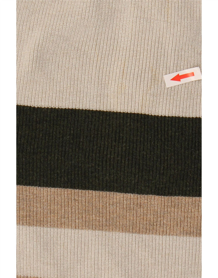 Marks & Spencer Womens Zip Neck Jumper Sweater UK 10 Small Grey Colourblock