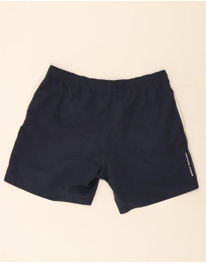 Sergio Tacchini Mens Sport Shorts 2XL  Navy Blue Colourblock Polyester