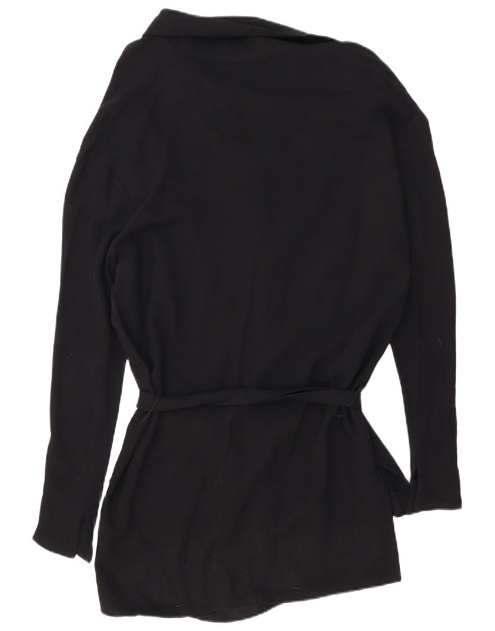 Zara Womens Cardigan Sweater UK 14 Medium Black Viscose
