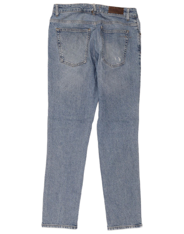 Reiss Mens Distressed Slim Jeans W32 L30 kék pamut