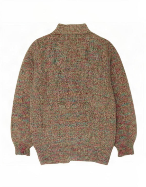 Maglione cardigan da donna Peter Hahn UK 10 piccolo classico multicolore