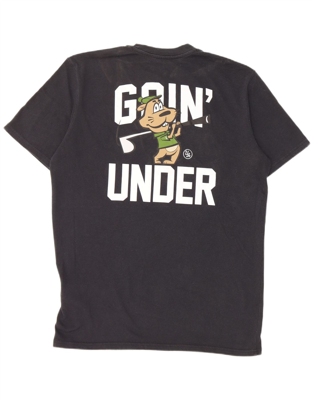 Under Armour Mens Graphic T-Shirt Top Medium Black Cotton