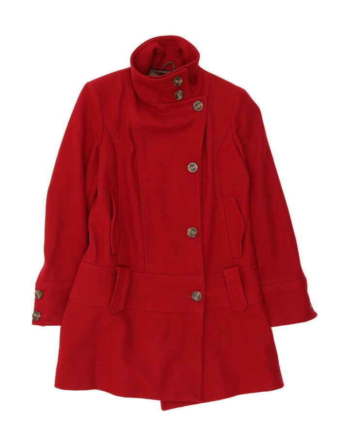 BENETTON Womens Overcoat IT 46 Large Red Wool Vintage Benetton and Second-Hand Benetton from Messina Hembry 
