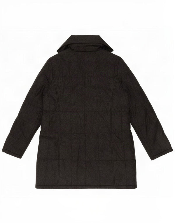 Marks & Spencer Womens Padded Coat UK 14 Medium Grey Polyester