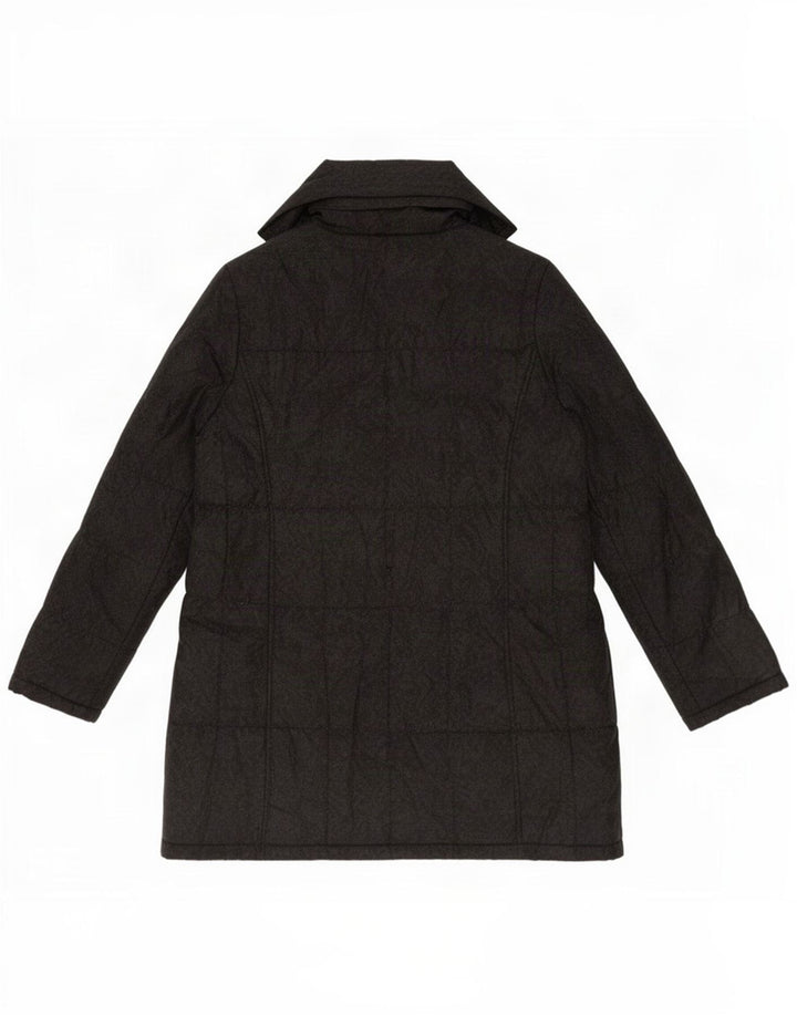 Marks & Spencer Damen Wattierter Mantel UK 14 Mittelgraues Polyester