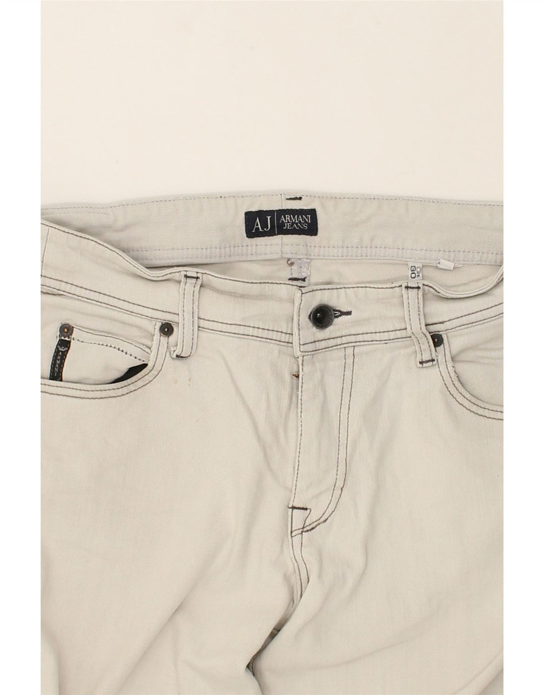 ARMANI Womens Straight Casual Trousers W30 L33 Grey | Vintage Armani | Thrift | Second-Hand Armani | Used Clothing | Messina Hembry 