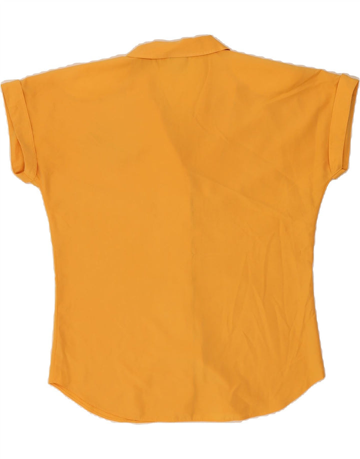 YESSICA Womens Short Sleeve Shirt EU 38 Medium Yellow Polyester Vintage Yessica and Second-Hand Yessica from Messina Hembry 