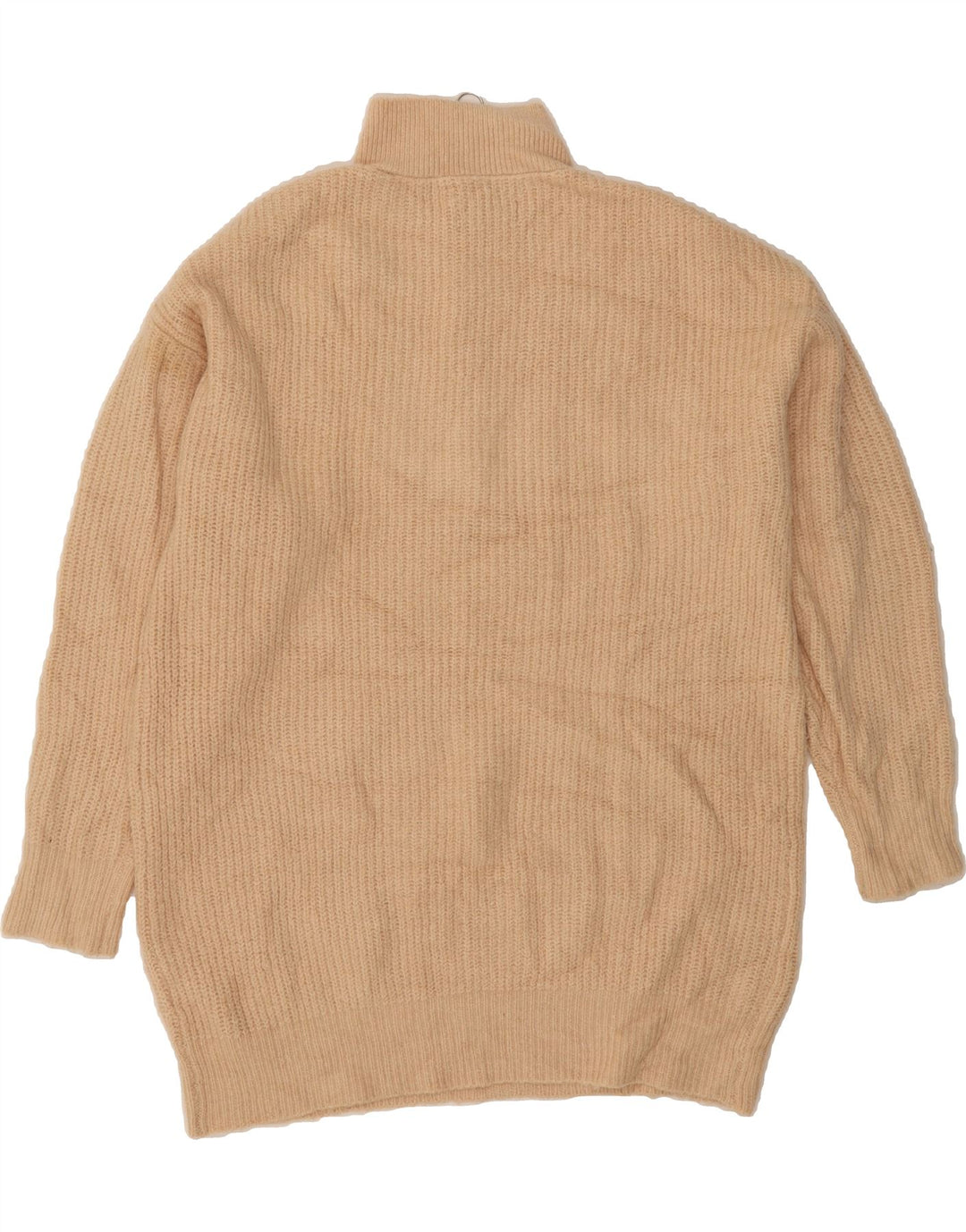 JACK WILLS Womens Oversized Zip Neck Jumper Sweater UK 10 Small  Beige Vintage Jack Wills and Second-Hand Jack Wills from Messina Hembry 