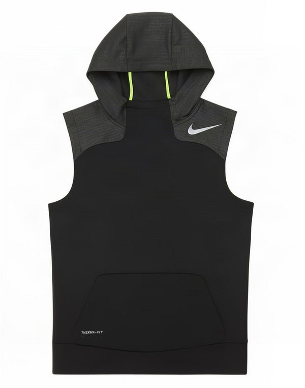 Nike Therma-Fit Kapuzenweste für Jungen, 12–13 Jahre, Größe L, Schwarz, Farbblock