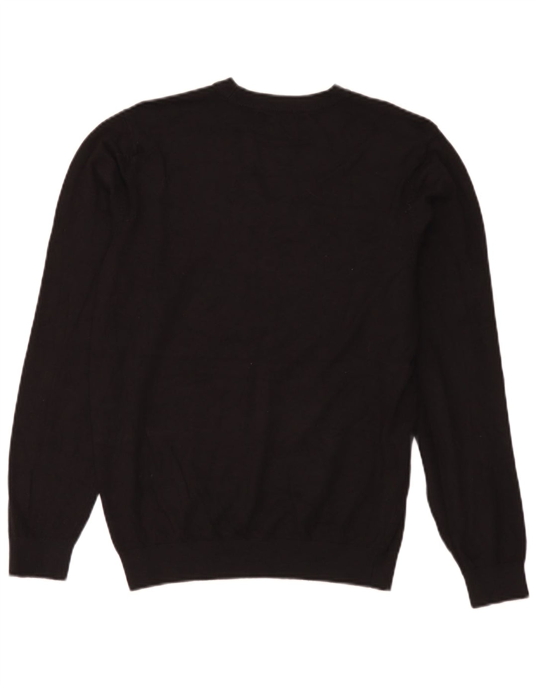Zara Womens Crew Neck Jumper Sweater UK 14 Medium Black Viscose