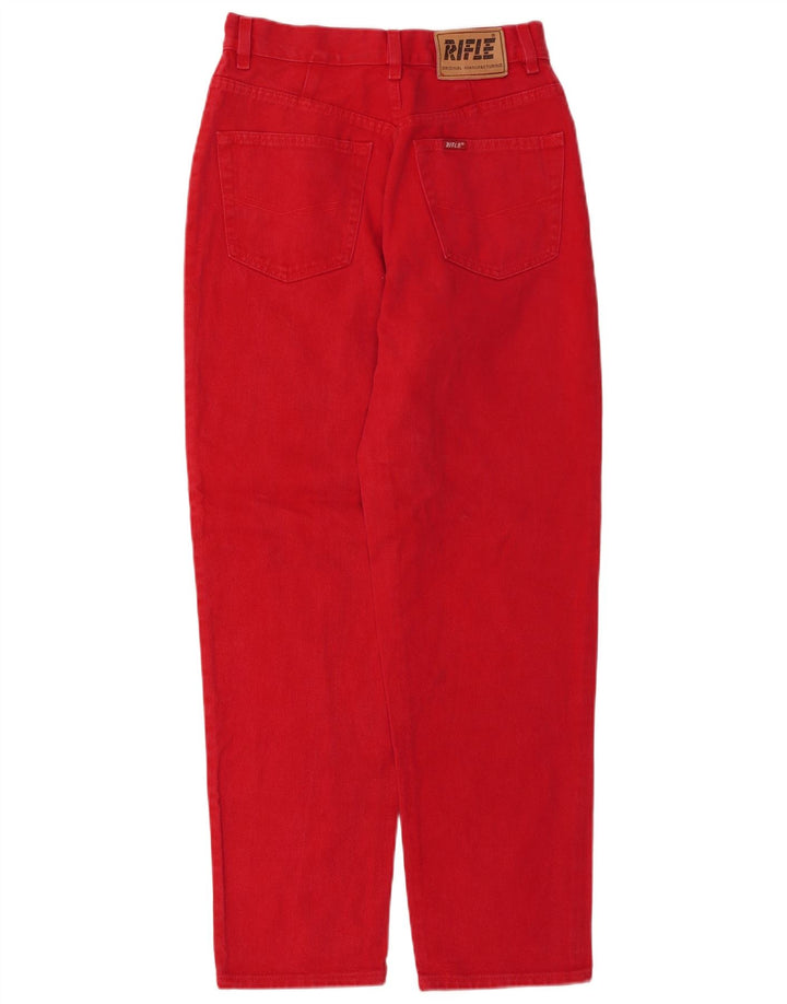 RIFLE Womens Tapered Jeans W31 L30  Red Cotton