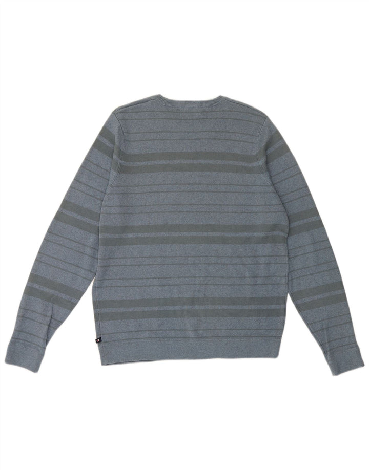 Marks & Spencer Mens Blue Harbour Crew Neck Jumper Sweater Medium Striped